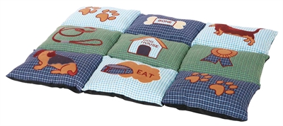 Trixie hondenkussen patchwork blauw / groen - Afbeelding 2