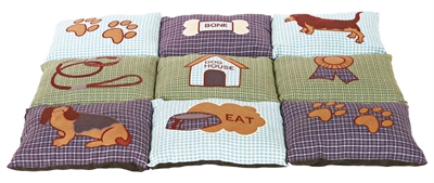 Trixie hondenkussen patchwork blauw / groen - Afbeelding 4