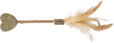 Trixie matatabi lolly hart catnip kattenspeelgoed met veren - Afbeelding 2
